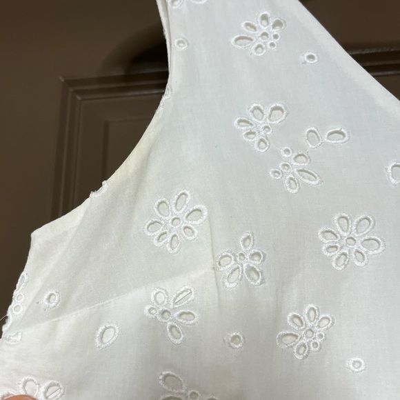 Hatch The Cassie Jumpsuit White Eyelet Lace Floral Size 0 Maternity Cotton - Picture 6 of 14